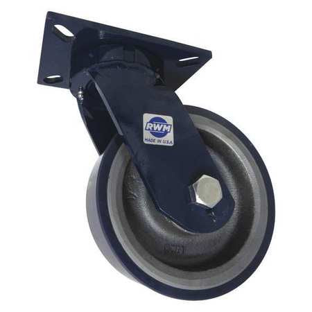 Kingpinless Swivel Plate Caster,2500 Lb.