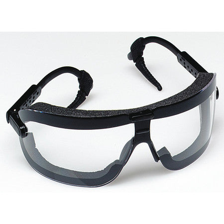 Safety Googles,clear Lens,blk,large,pk10