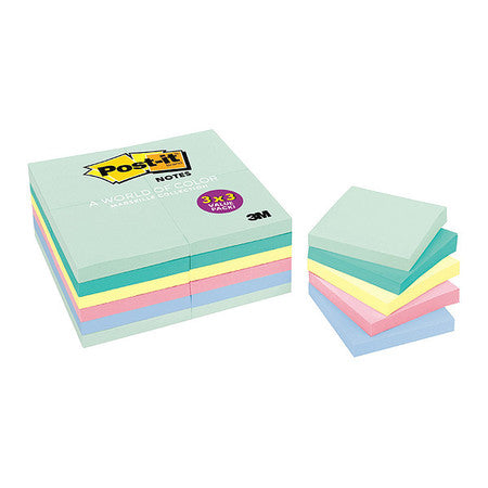 Post-it654-24apvad,3"x3"(76mmx76,pk8 (1