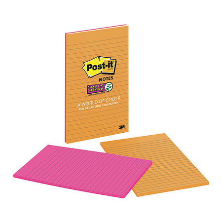 Super Sticky Notes,5"x8",rio De Ja,pk36