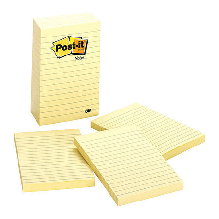 Notes,4"x6",canary Yellow,lined,pk12 (1