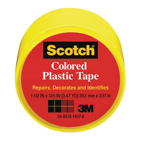 Colored Plastic Tape 191yl,1.5"x125,pk72