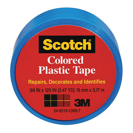 Colored Plastic Tape 190bl,3/4"x12,pk72