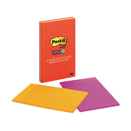 Super Sticky Notes,5"x8" Marrake,pk12 (1