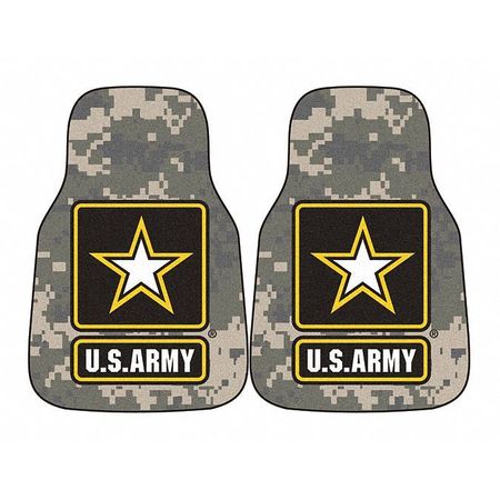 Army Carpeted Car Mats,2pc,camo,pk2 (1 U