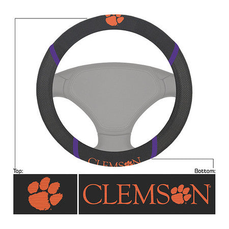 Clemson Steering Wheel Cover,15"x15" (1