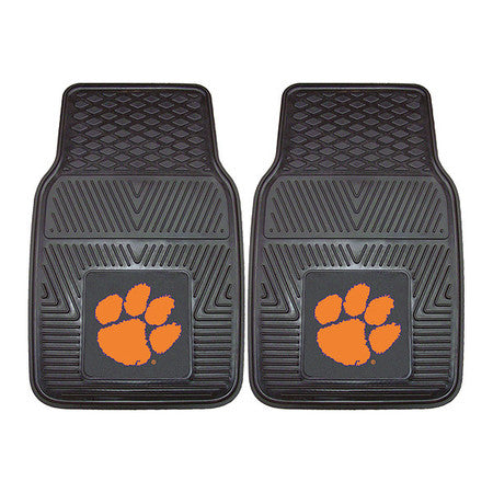 Clemson Vinyl Car Mats,2pc,17"x27",pk2 (