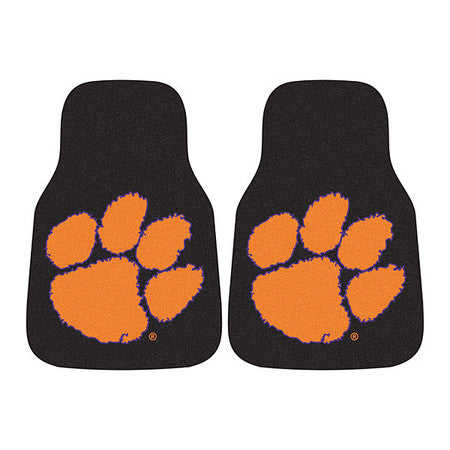 Clemson Carpeted Car Mats,2pc,17x27",pk2