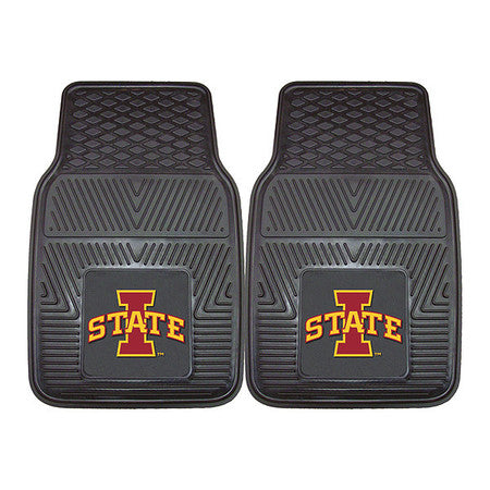 Iowa State Vinyl Car Mats,2pc,17x27",pk2