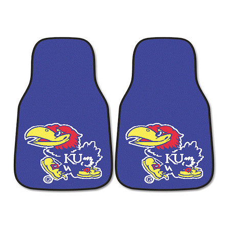 Kansas Carpeted Car Mats,2pc,17"x27",pk2