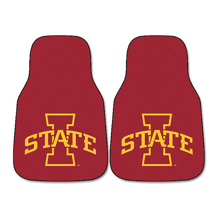 Iowa State Carpeted Car Mat,17"x27",pk2