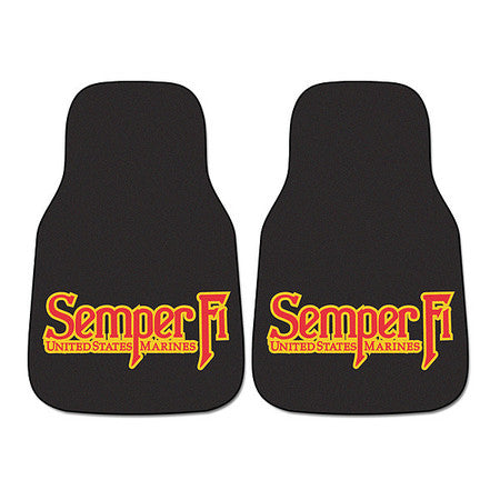 Marines Carpeted Car Mats,2pc,17x27",pk2