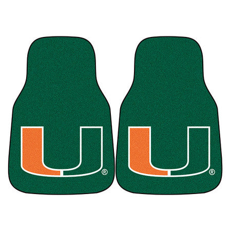 Miami Carpeted Car Mats,2pc,17"x27",pk2