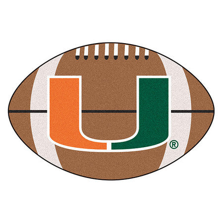 Miami Football Rug,20.5"x32.5" (1 Units