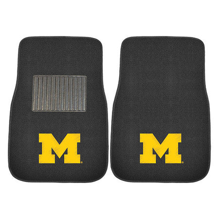 Michigan Embroidered Car Mat,18"x27",pk2