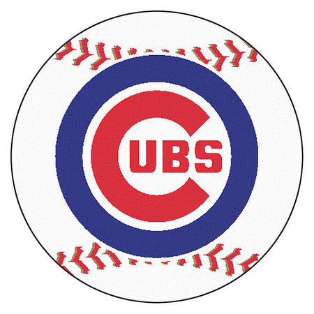 Chicago Cubs Baseball Mat,27" Dia. (1 Un