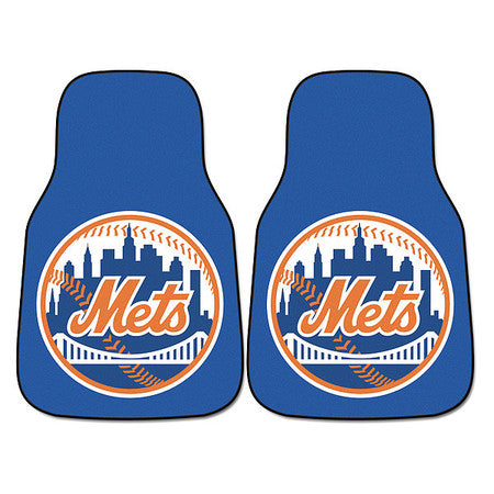 New York Mets Carpeted Car Mats,2pc,pk2