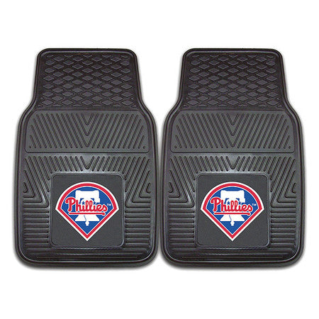 Phillies Vinyl Car Mats,2pc,17"x27",pk2