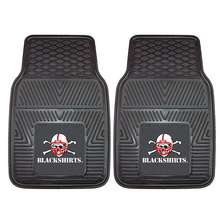 Nebraska Vinyl Car Mat,black Shirts,pk2