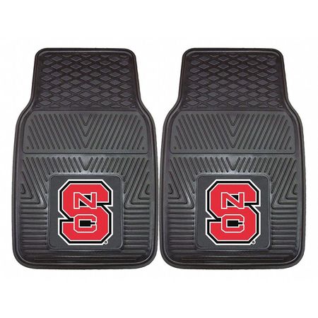 Nc State Vinyl Car Mats,2pc,17"x27",pk2