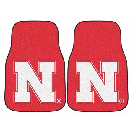 Nebraska Carpeted Car Mats,17"x27",pk2 (