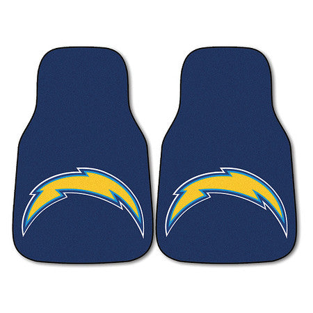 Los Angeles Chargers Carpet Car Mat,pk2