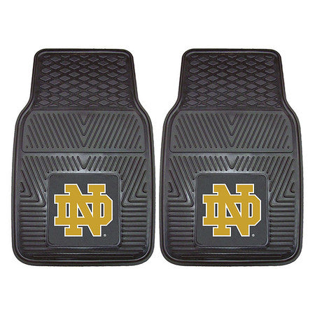 Notre Dame Vinyl Car Mats,2pc,17x27",pk2