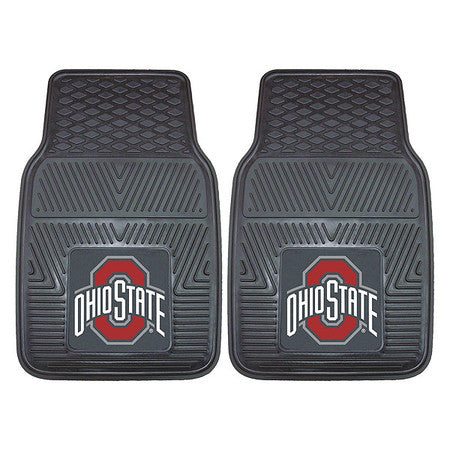 Ohio State Vinyl Car Mats,2pc,17x27",pk2