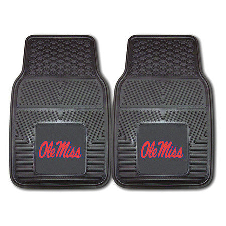 Ole Miss Vinyl Car Mats,2pc,17"x27",pk2