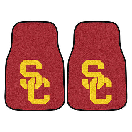 Usc Carpeted Car Mats,2pc,17"x27",pk2 (1