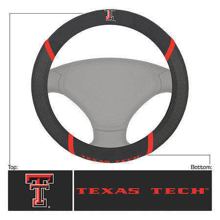 Texas Tech Steering Wheel Cover,15"x15"