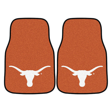 Texas Carpeted Car Mats,2pc,17"x27",pk2