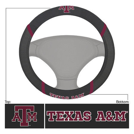 Texas A/m Steering Wheel Cover,15"x15" (