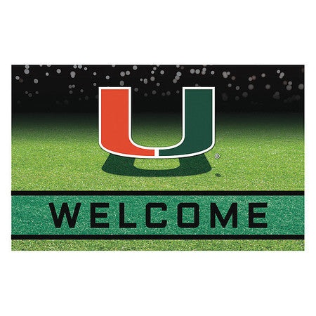 University Of Miami Door Mat,rubber (1 U