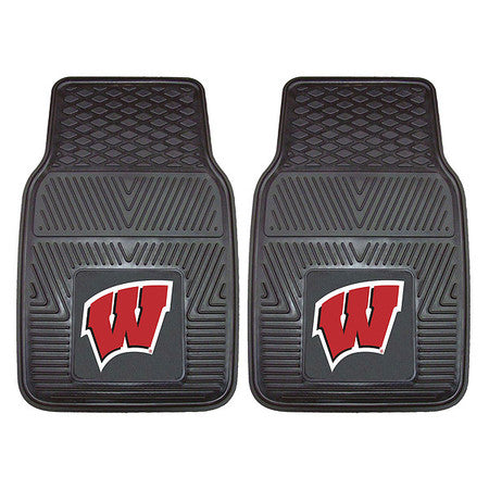 Wisconsin Vinyl Car Mats,2pc,17"x27",pk2