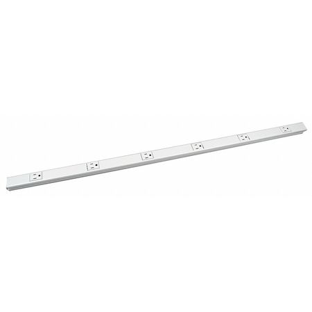 Prewired Raceway,15a,5 Outlet,white (1 U