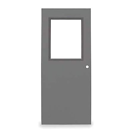 Half Glass Steel Door,84x32 In,16 Ga (1