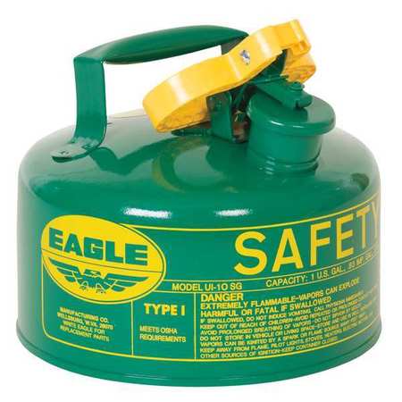 Type I Safety Can,1 Gal.,green,8in H (1