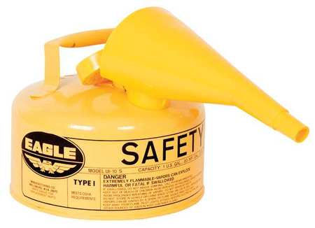 Type I Safety Can,1 Gal.,yellow,10in (1