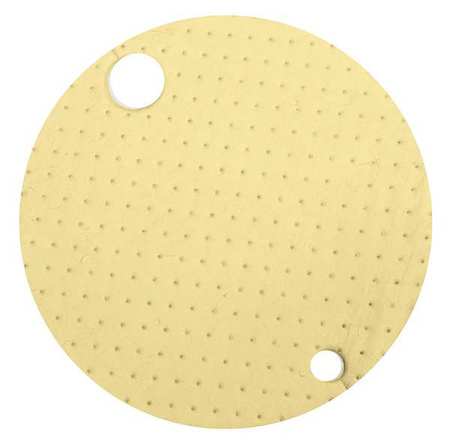 Drum Top Pad,chem/hazmat,yellow,pk25 (1