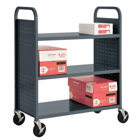 Book Truck,46hx37wx18d In,3 Shelves,char