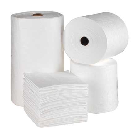 Absorb Roll,oil-based Liquids,white,pk2