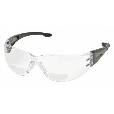 Bifocal Safety Read Glasses,+2.00,clear