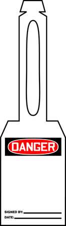 Danger Tag,5-1/4 X 3-1/4 In,plstc,pk25 (