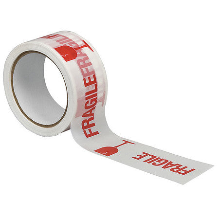 Carton Sealing Tape,red/white,2in X 55yd