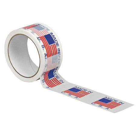 Carton Tape,white/blue/red,2inx55yd (1 U