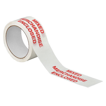 Carton Sealing Tape,red/white,2in X 55yd