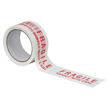 Carton Sealing Tape,red/white,2in X 55yd