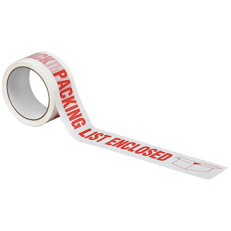 Carton Sealing Tape,red/white,2in X 55yd