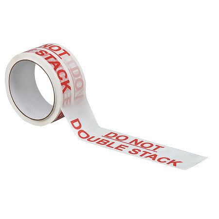 Carton Sealing Tape,red/white,2in X 55yd